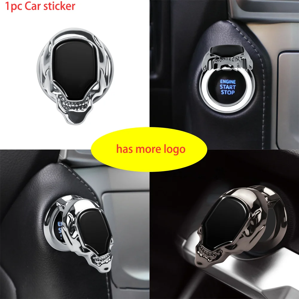 

1PC For SEAT Ibiza Leon e-Racer Ateca Formentor Car Interior Start Stop Push Button Switch Button Cover 3D Metal Trim Sticker