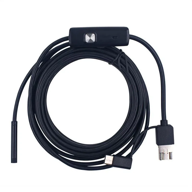Камера-Эндоскоп 5 мм 3 в 1 USB водостойкая IP67 6 светодиодов | Инструменты