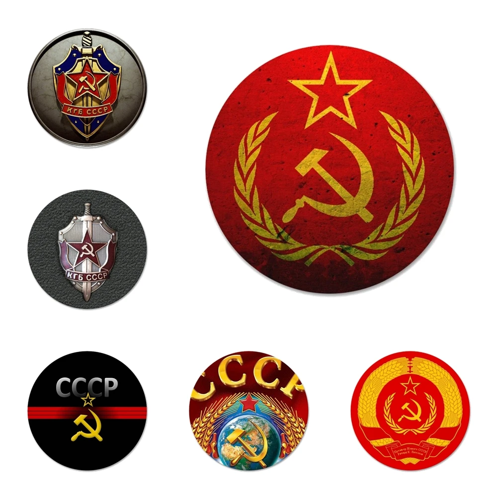 

Магнитная открывалка для бутылок с флагом Советского Союза гранжа, холодильника, 58 мм