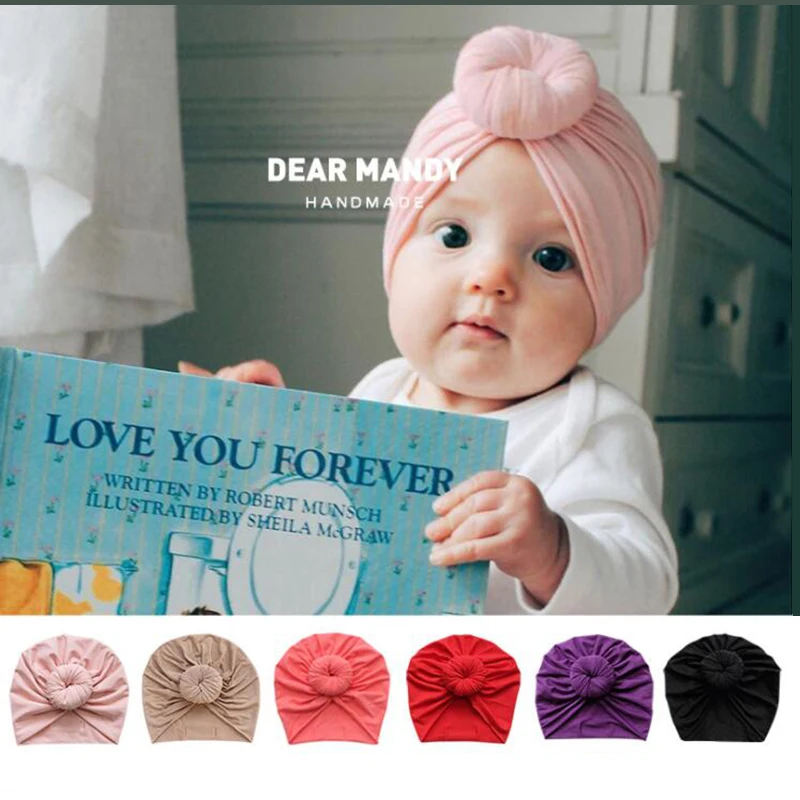 

1Pcs Baby Cotton Headband Cute Soft Rabbit Bowknot Turban Hair Band for Girls Elastic Headwrap Baby Hair Accessories