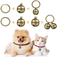 cat dog collar brass bells collar dog charm bronze bells pet pendant key rings collars necklace christmas tree jingling bells