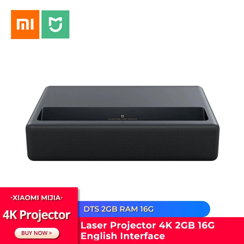 Оригинальный проектор Xiaomi Mijia 4K с английским интерфейсом HD для домашнего
