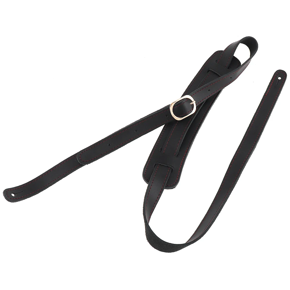 Genuine Leather Guitar Strap Widen Shoulder Pads Adjustable Belt 120-145cm Length for Acoustic Electric Bass | Спорт и развлечения