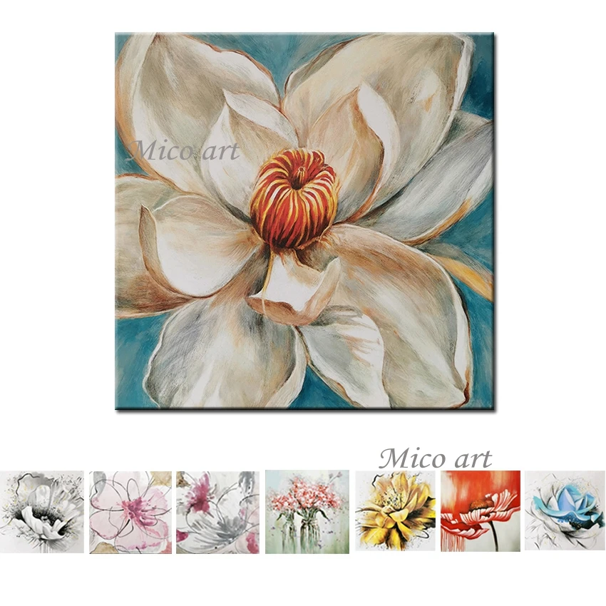 

Unframed Artwork New Abstract Knife Flower Oil Painting Home Decor Canvas Wall Decor Wall Picture Art For Living Room Decoration