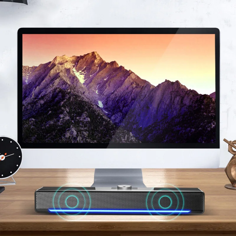 2021 новый компьютер Bluetooth-совместимые настольные динамики Soundbar двойной рог 4 единицы стерео сабвуфер домашний кинотеатр для ПК ТВ 3W