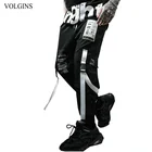 Мужские брюки в стиле хип-хоп, повседневные брюки-карго в стиле High Street с лентами и карманами, военные джоггеры, мужские брюки, 2022