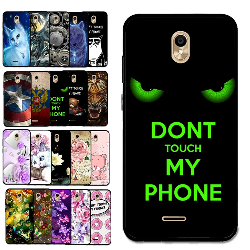 For BQ 5302 G Don't Touch Individuality Bear Cartoon Print Case Cover for BQ-5302G VELVET 2 TPU Cases | Мобильные телефоны и