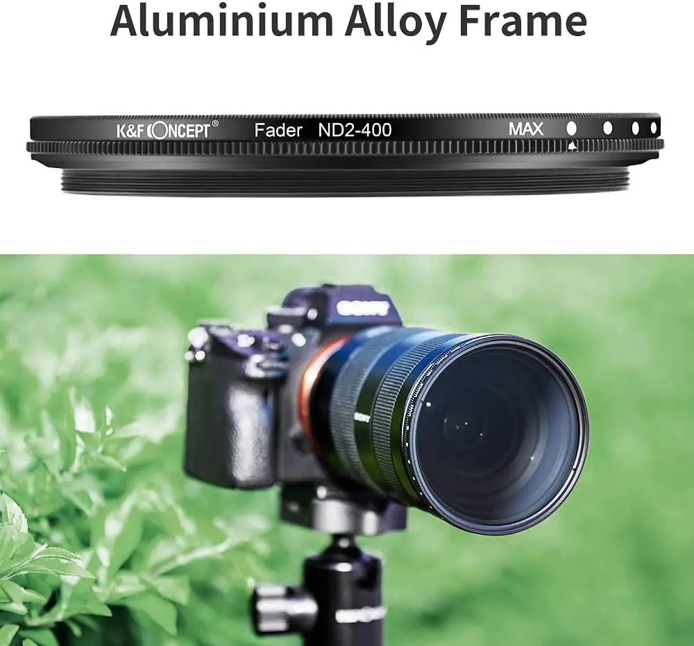 K&ampF Concept ND Fader Variable Neutral Density Adjustable ND2 to ND400 37-82mm 49mm 52mm 67mm 77mm 82mm Filter for Camera Lens |