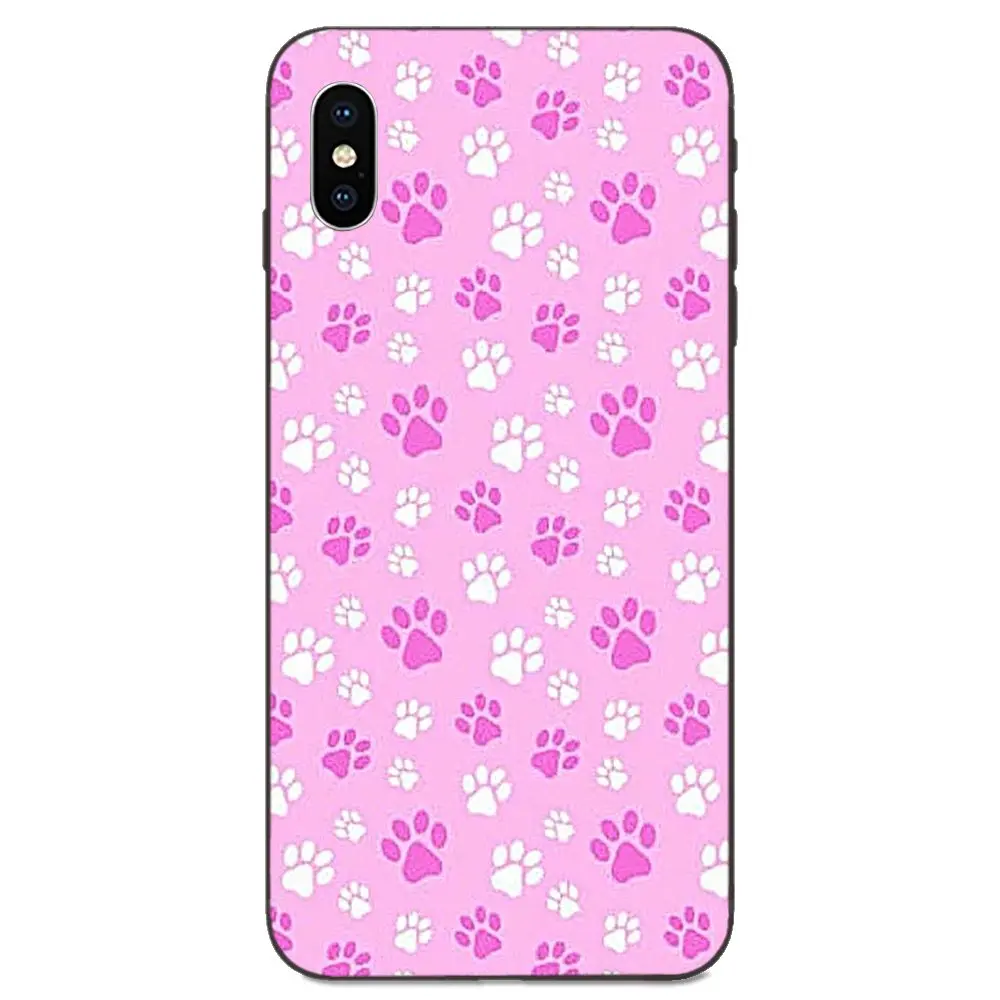 Мягкий чехол для Apple iPhone 4 6 6S 7 8 11 Plus X XS Max XR Pro собаки девочек милые лапы собак