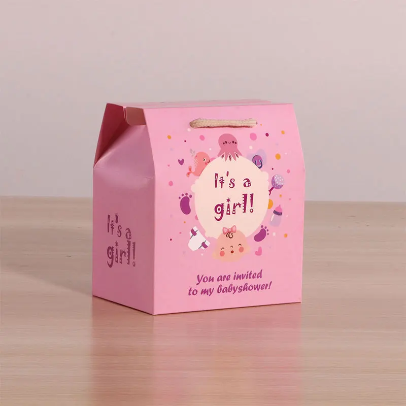 Детские подарочные коробки с веревкой для дня рождения конфет шоколада бумажные