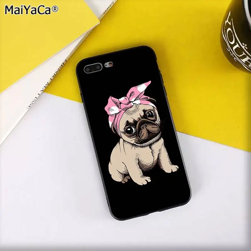 MaiYaCa Frenchies Симпатичный щенок мопс-бульдог Новинка чехол для телефона Fundas чехол для iPhone 11 pro XS MAX 8 7 6 6S Plus X 5 5S SE XR