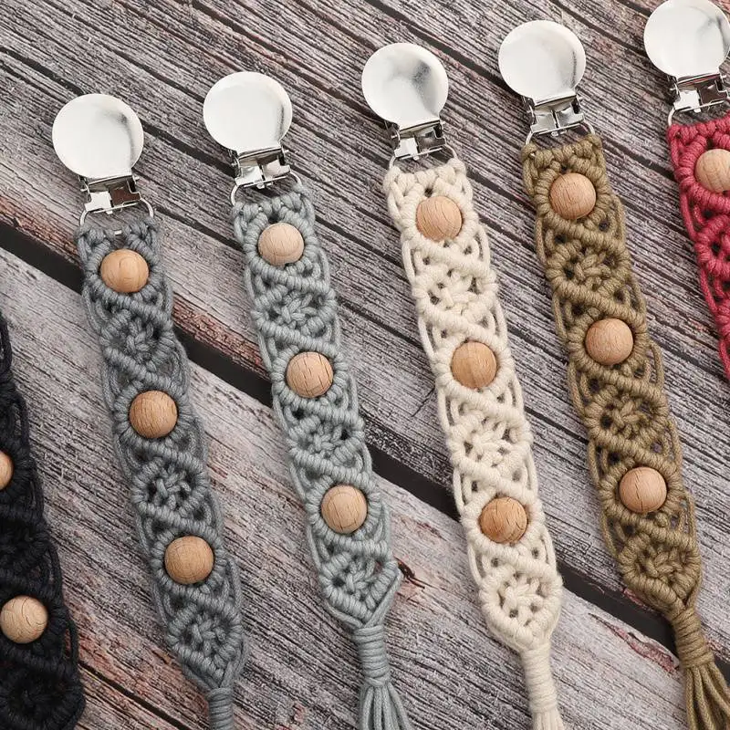 Соска зажимы цепь пустышка зажим держатель соска тканый в форме шарика для соски