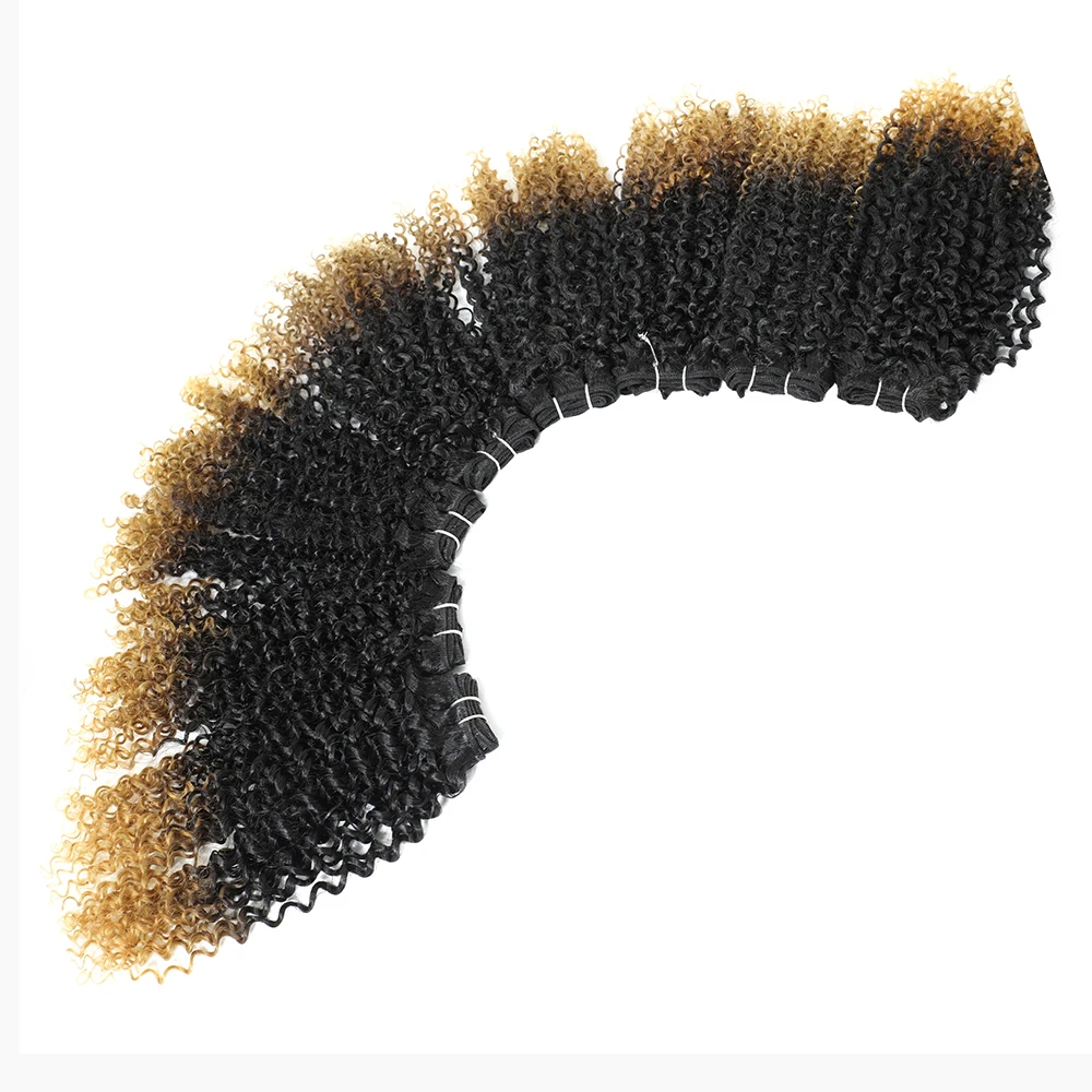 Кудрявые вьющиеся волосы для наращивания черных женщин высокотемпературные