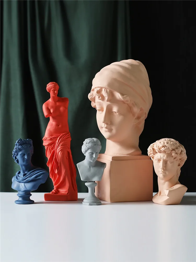 Миниатюрные фигурки голова Давида из смолы INS гипсовая Статуя Греческой