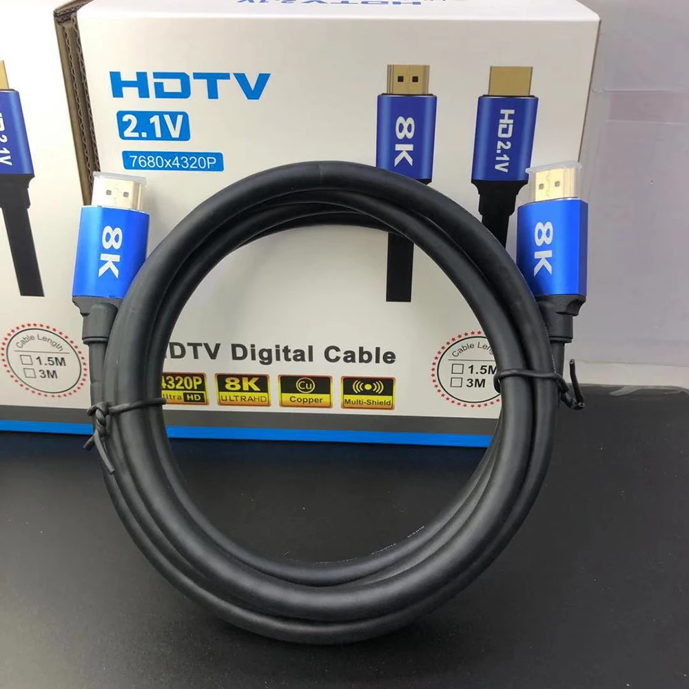8K 4k 60Hz 48Gb HDMI кабель высокоскоростной hdmi 2 1 позолоченный для соединения UHD FHD 3D Xbox PS3
