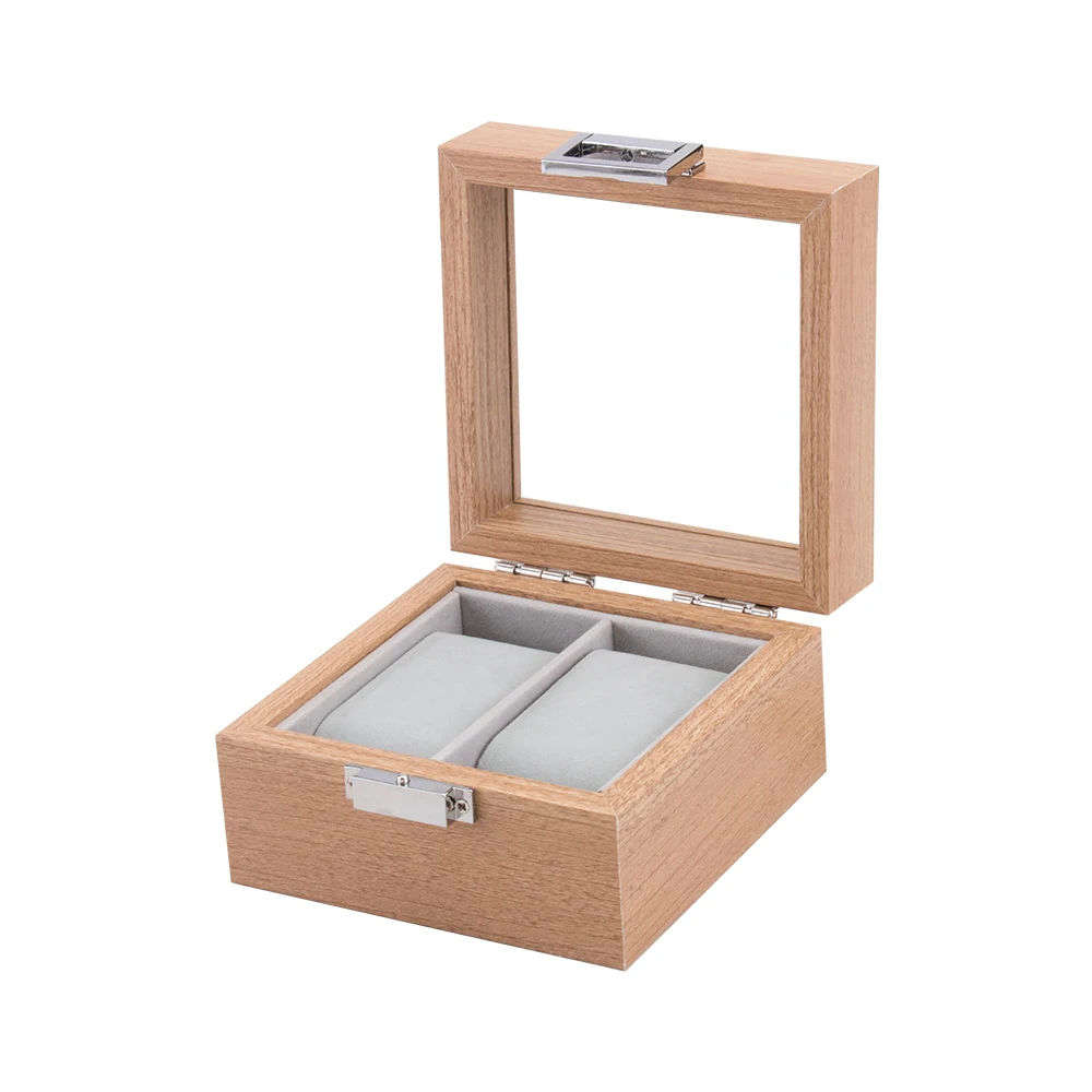 6 решеток роскошная деревянная коробка для часов держатель мужчин стеклянный Топ