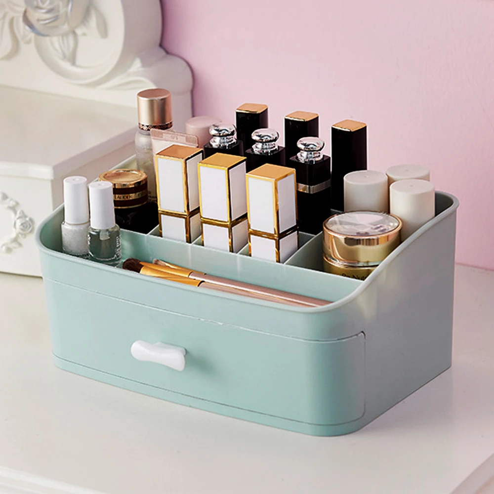 Органайзер для косметики пластиковый Настольный ящик хранения домашний