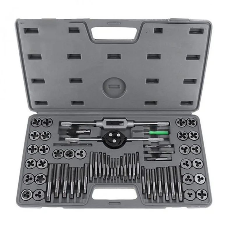 

60 Pcs Master Tap and Die Set - Include Both SAE Inch and Metric Sizes, Coarse and Fine Threads Essential Threading