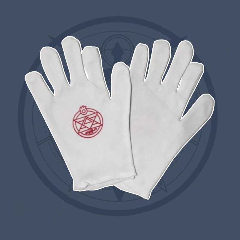 Cossky Эдвард Элрик реквизит для косплея белые перчатки Аниме Костюм|Аксессуары