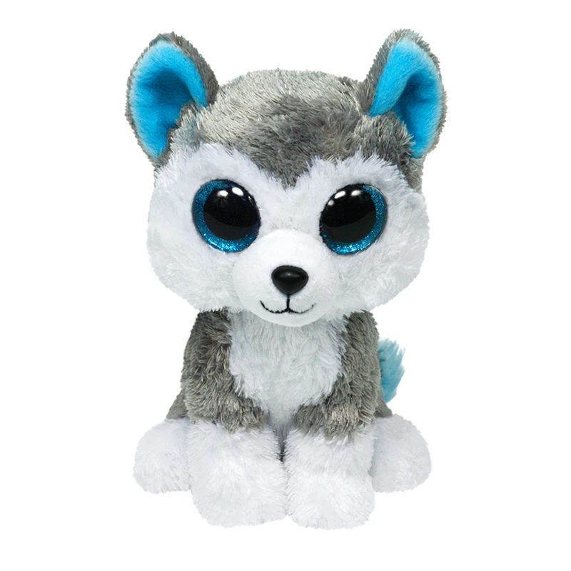 Фото 15 см Ty Beanie Slush Синие Большие глаза плюшевые мягкие игрушки-животные Коллекция