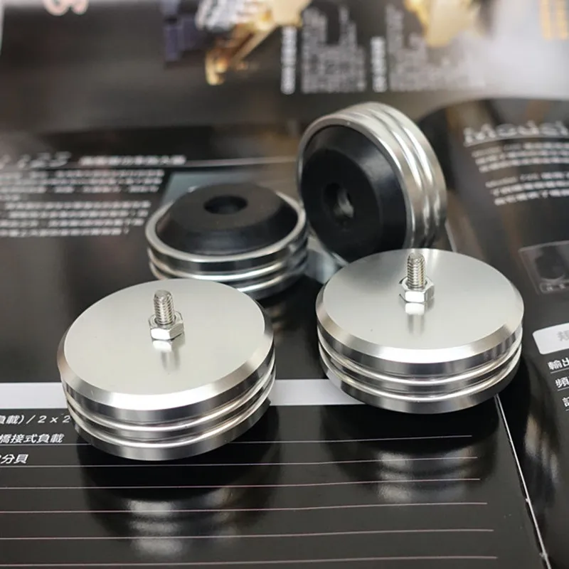BRZHIFI Алюминиевые ножки(с резиновым кольцом) для усилителя мощности/предусилителя/динамика D: 45 мм H: 19 мм