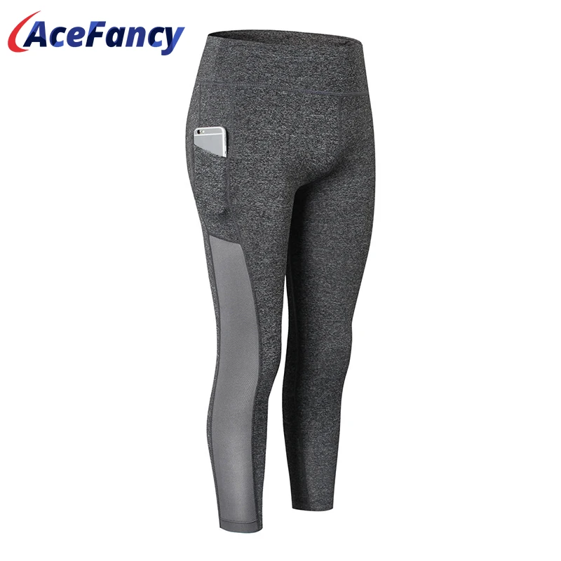 

Acefancy Hip Up Yoga Leggings Calf-Length Tummy Control Yoga Pants Women Sportwear 61106 High Impact Leggings Sport Fitness