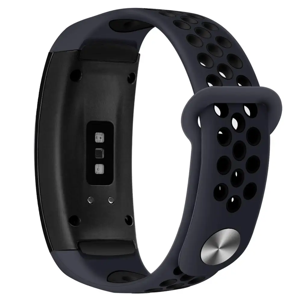 dark grey Hangrui сменный Браслет для samsung gear Fit 2 Pro ремешок роскошный силиконовый ремешок для samsung Fit2 Anti ремень анти-потеря - Цвет: dark grey
