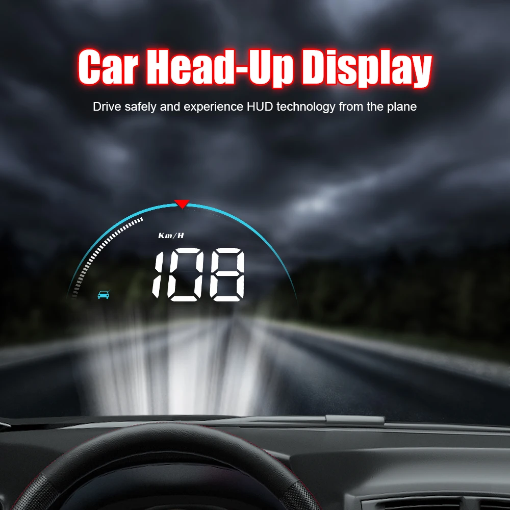 Автомобильный HUD Disply M8 Lens капюшон различных режимов нескольких сигналов тревоги