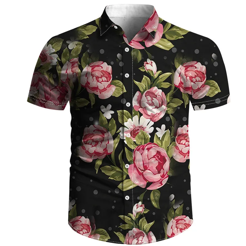 The most fashionable summer ancient Unisex men's shirt weiyifu leisure slim fit men's shirt hip hop beach Harajuku shirt