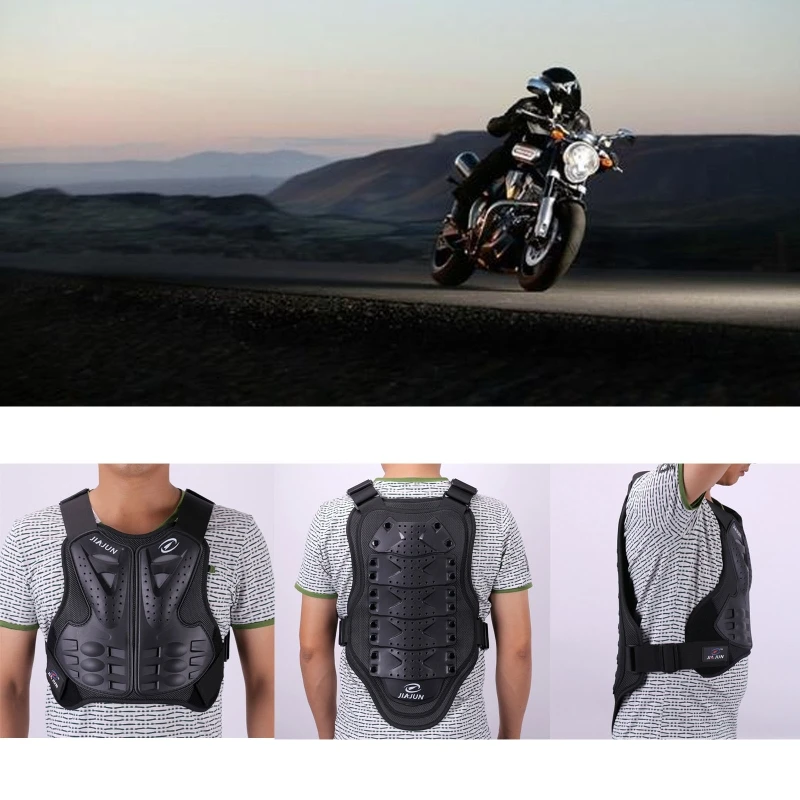 Adult Motorcycle Dirt Bike Body Armor Protective Gear Chest Back Protector Protection Vest for Motocross Skiing Skate Snowboard