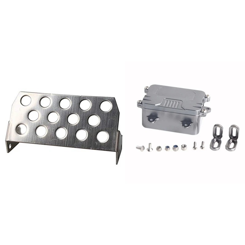 

Receiver Box Esc Box For 1/10 Axial Scx10 Rc4wd D90 D110 & For 1/10 SCX10 II 90046 Climbing Car Chassis Front Protection