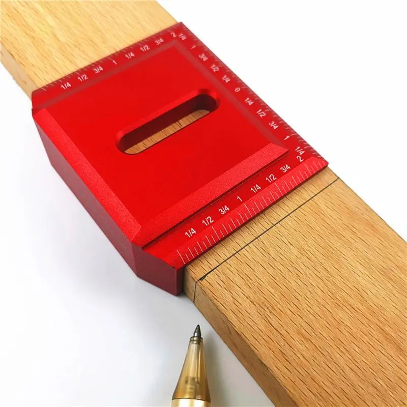 

Scribe Mark Line Gauge Ruler Square Layout Miter 45 + 90 Degree Measuring Tool 11UA