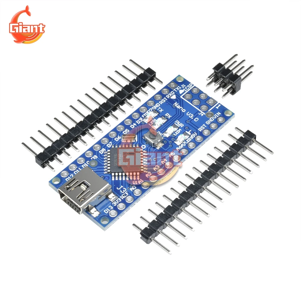 

Драйвер Nano CH340 USB Nano V3.0 ATmega328 FT232 DIy Mini USB CH340 Nano 3,0 ATmega328P плата контроллера, совместимая с Arduino