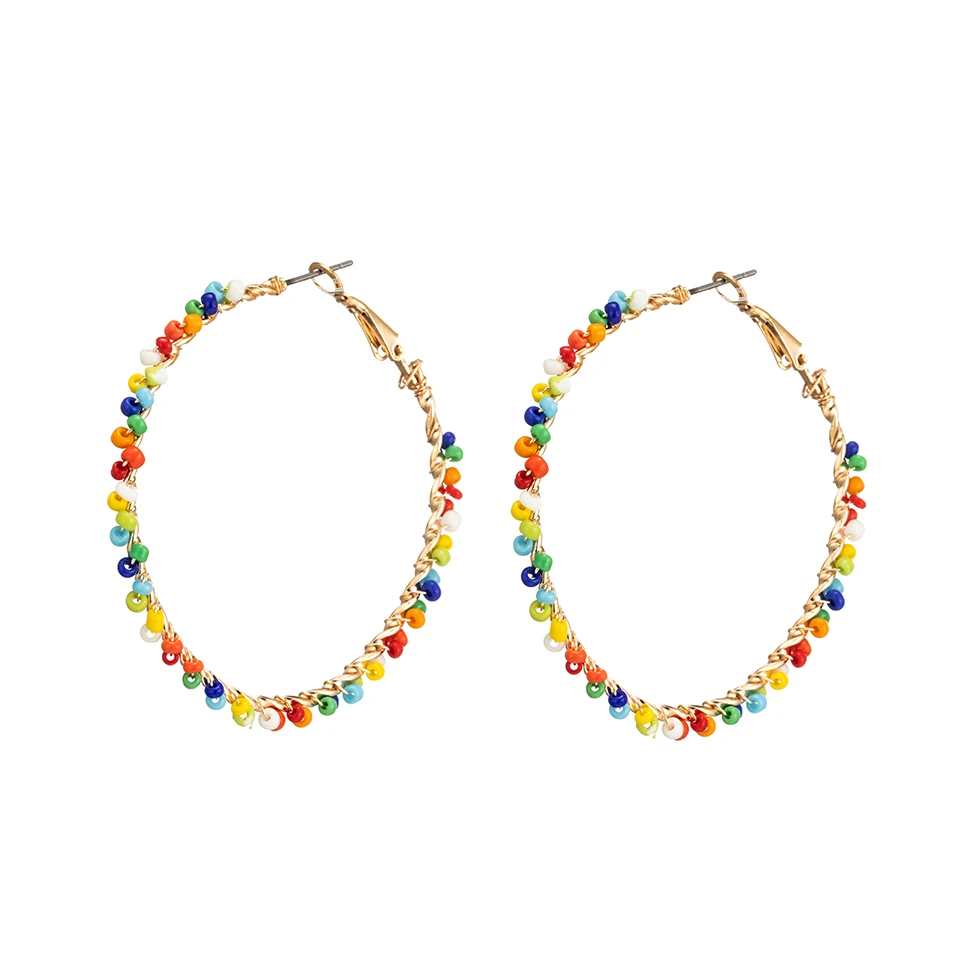 2019 корейская мода элегантный белый жемчуг зеленый бисер круг угол Висячие серьги