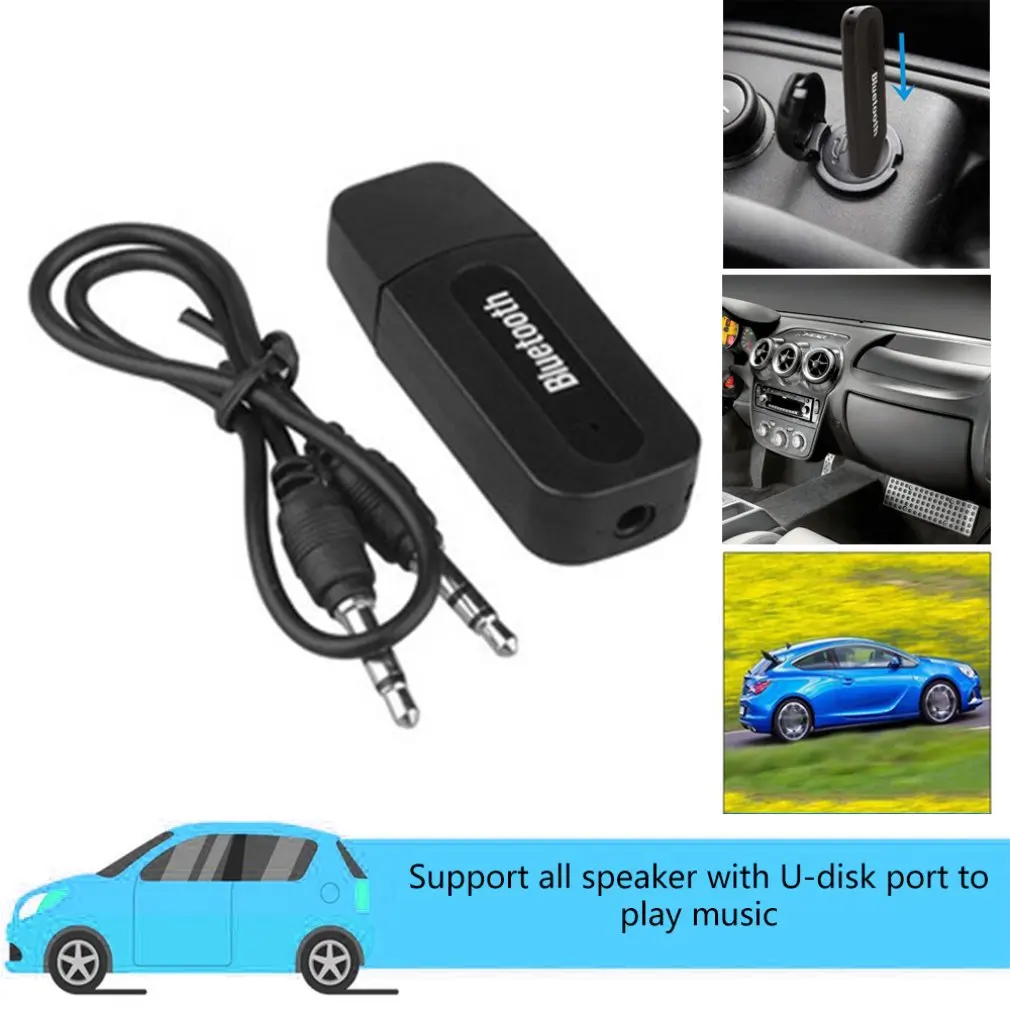 Беспроводной автомобильный USB адаптер 3 5 мм разъем AUX музыка стерео приемник Bluetooth