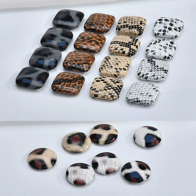 Застежка из искусственной кожи с леопардовым узором квадратные серьги сделай