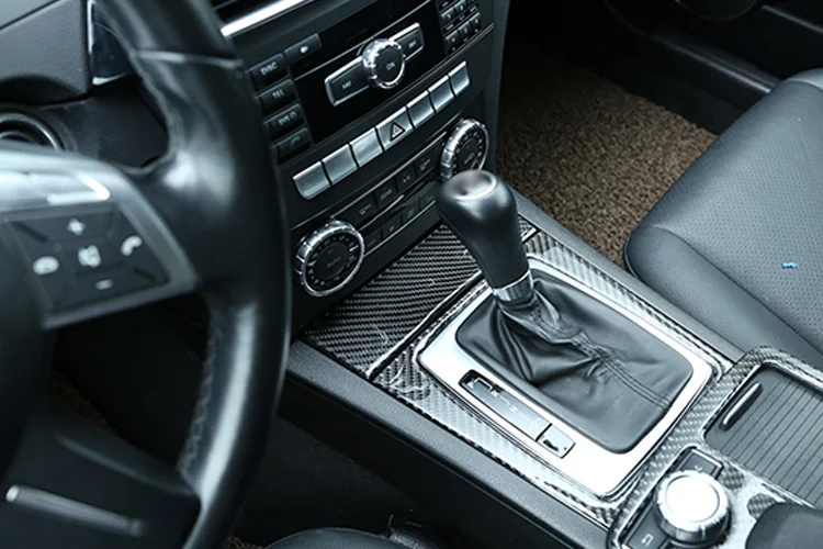 Мягкое углеродное волокно для Mercedes Benz C Class W204 2007-2013 отделка для прикуривателя наклейки автомобильные аксессуары