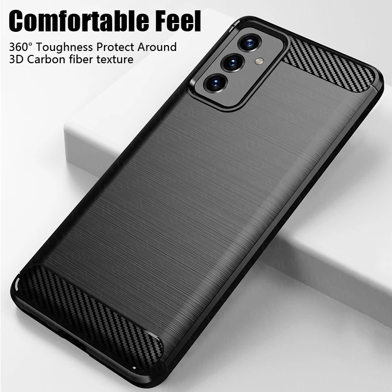 

For Samsung Galaxy Quantum 2 Case Shockproof Bumper Carbon Fiber Soft Silicone TPU Slim Phone Cover For Samsung A Quantum 2 Case