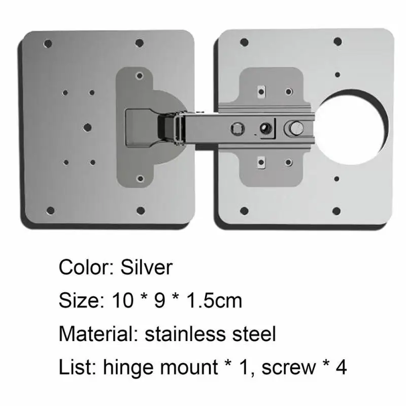 

1Pcs Hinge Repair Plate Rust Resistant Stainless For Cabinet Furniture Drawer Window Stainless Steel Plate Repair Accessory
