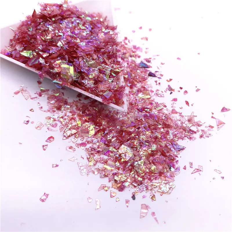 shell red Нерегулярные sugarl бумаги блесток DIY ювелирные изделия аксессуары красочные блестки для нейл Арта(искусство украшения ногтей) для украшения 20 г/упак - Цвет: shell red