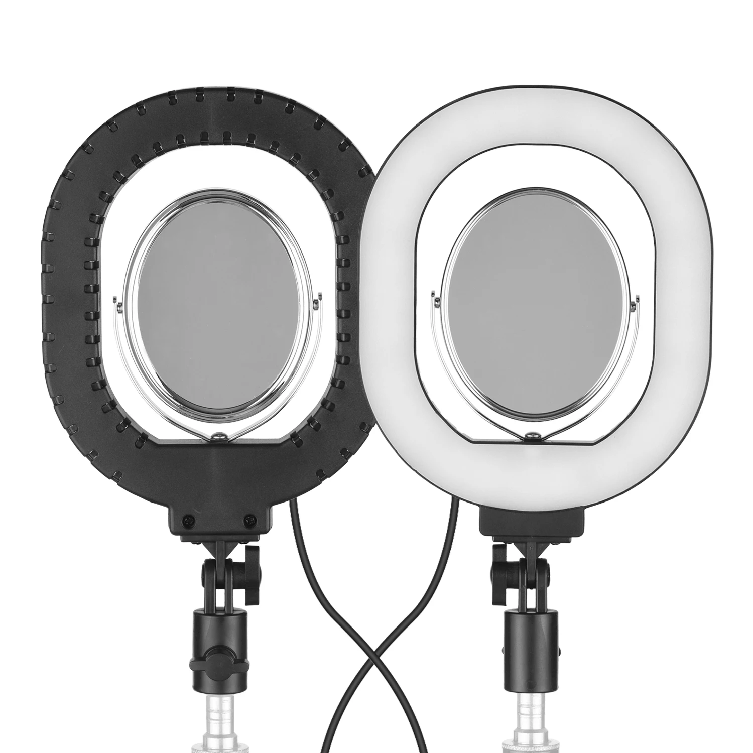 Портативный 6 дюймовый светодиодный кольцевой светильник овальной формы