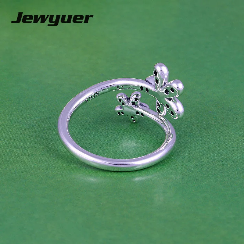 

2017 Spring Dazzling Daisies Flower ring 925 sterling silver jewelry Rings For Women Engagement wedding Ring anillos RIP1038