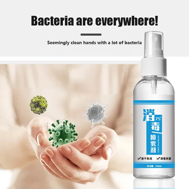 75% Alcohol Hand Gel Disinfection Sterilization Hands Free Water Efficient Handdes Infecting Safety Spray 100ML | Дом и сад