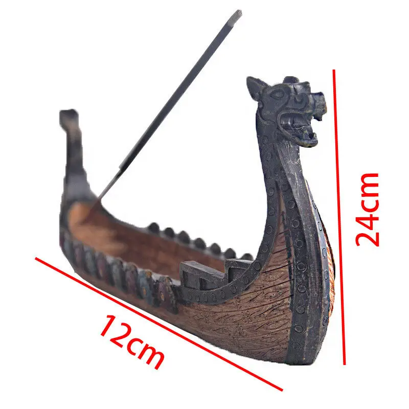 Смола Дракон лодка конус ладана горелка ручная роспись медитация Йога украшение