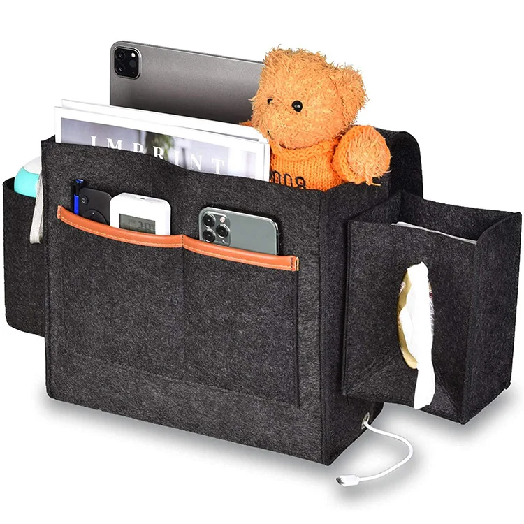 

Felt Bedside Hanging Bag Dormitory Bedside Storage Bag Simple Modern Sofa Felt Pouch Customizable Wholesale