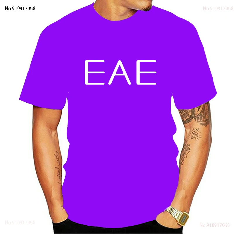 

2021 summer pure polyester 3D men's funny top casual short-sleeved solid color unisex round neck hip-hop EAE T-shirt sports top