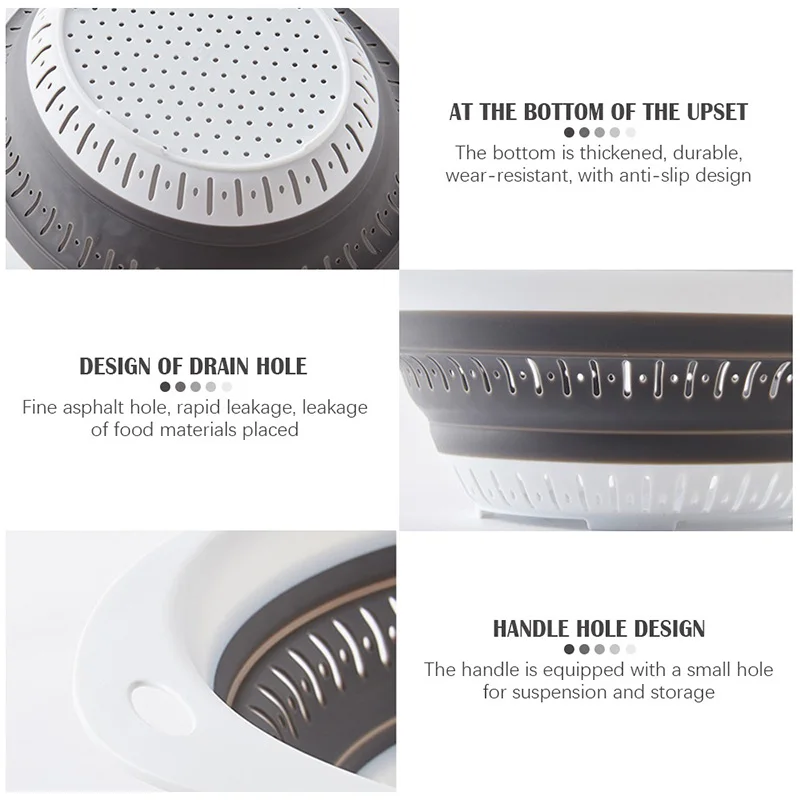 Кухонный Слив Корзина Бытовая корзина для мытья фруктов и овощей складной