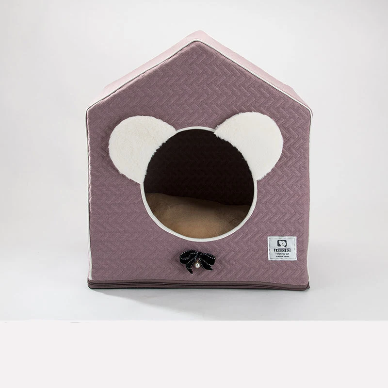 Домик для собак в помещении съемная зимняя удобная кровать щенка Houne высокое