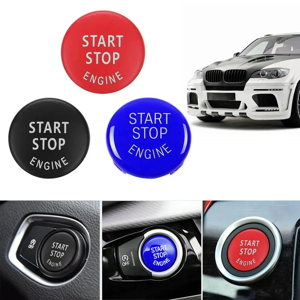 

Car Engine START Stop Button Replace Cover STOP Switch Accessories Key Decor for BMW X1 X5 E70 X6 E71 Z4 E89 3 5 Series E90 E91