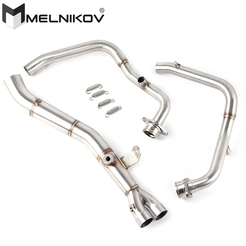 

For Yamaha YZF R3 R25 YZF-R3 MT03 MT-03 2014 to 2018 Motorcycle Exhaust Middle Bend Link Pipe + Muffler Slip On Without Exhaust